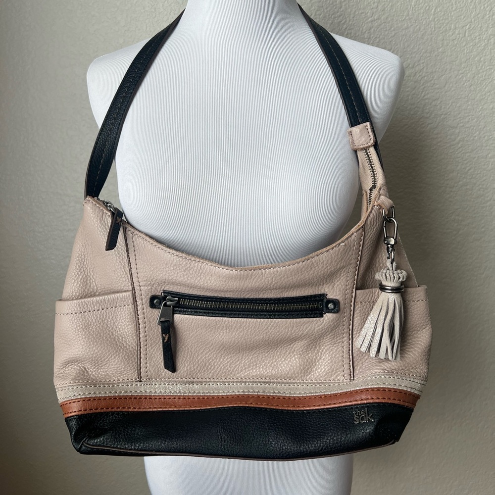 The Sak Black and Tan Hobo Bag